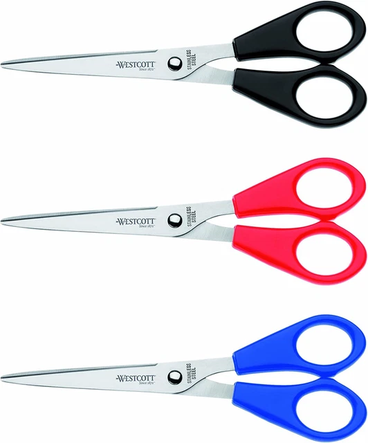 Westcott Buero 6 Zoll Schere - verschiedene Farben 3er Set