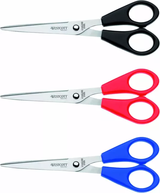 Westcott Buero 6 inch Scissor - Assorted Colours Set of 3