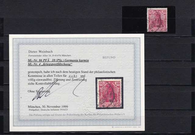 Propagandafälschung: MiNr. 4 und 5, gestempelt, BPP Befund