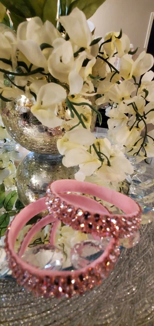 Set of 2 Bracelets Light Pink Ballroom Jewelry