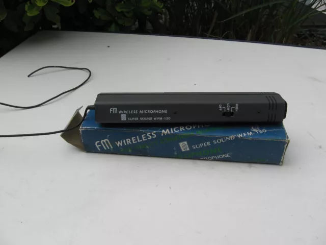 FM Wireless Microphone Model Super Sound WFM-150 Reichweite 100m  Wie Neu OVP