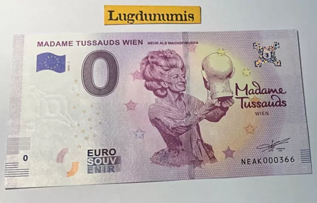 Billet 0 Euro Madame Tussauds Wien 2019-1 - euro souvenir touristique