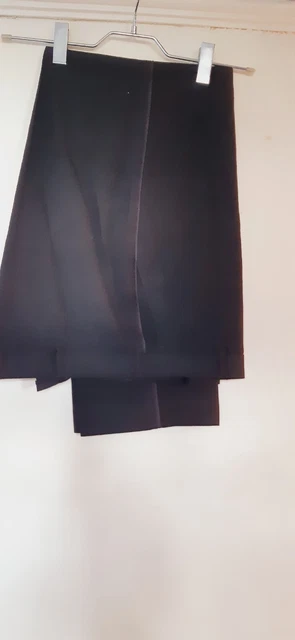 Pantaloni da smoking M&S sartoria uomo solo cena vita nera 40 gambe 33