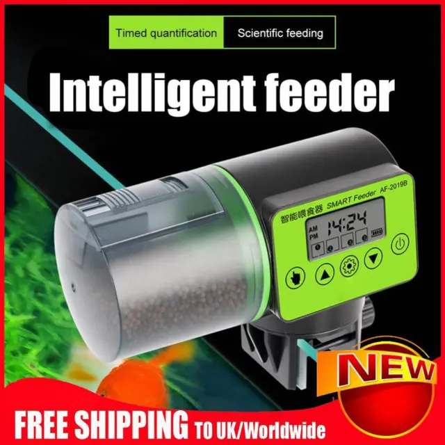 Dispensador automático de alimentos para peces 200 ml con pantalla LCD a batería (B)