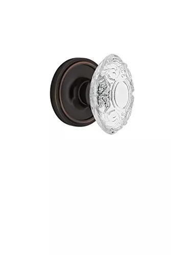 Nostalgic Warehouse 754887 Privacy Classic Rosette with Crystal Victorian Knob,