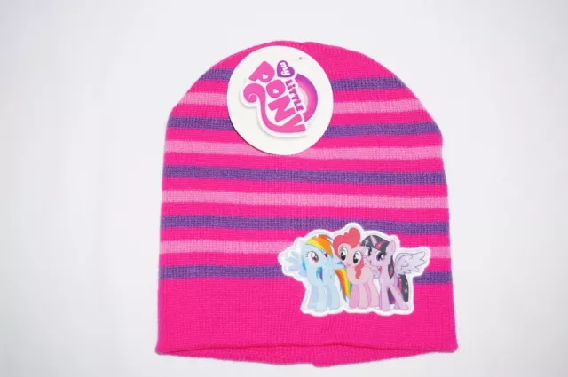 NWT MY LITTLE PONY knit hat Girl ONE SIZE FITS MOST 2T-10? hot pink