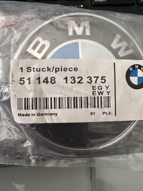 New BMW Genuine Front Rear 73mm Roundel Emblem Badge Bonnet Boot Lid 51148132375