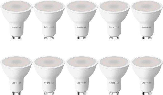 Lepro GU10 LED Glühbirnen, warmweiß 2700K, 5,2W 400lm, 50W Halogenstrahler...