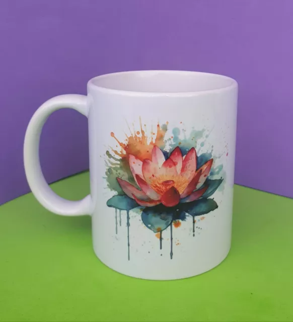 Taza De Té - Taza De Café - Taza De Cerámica - 330Ml - Flor De Loto