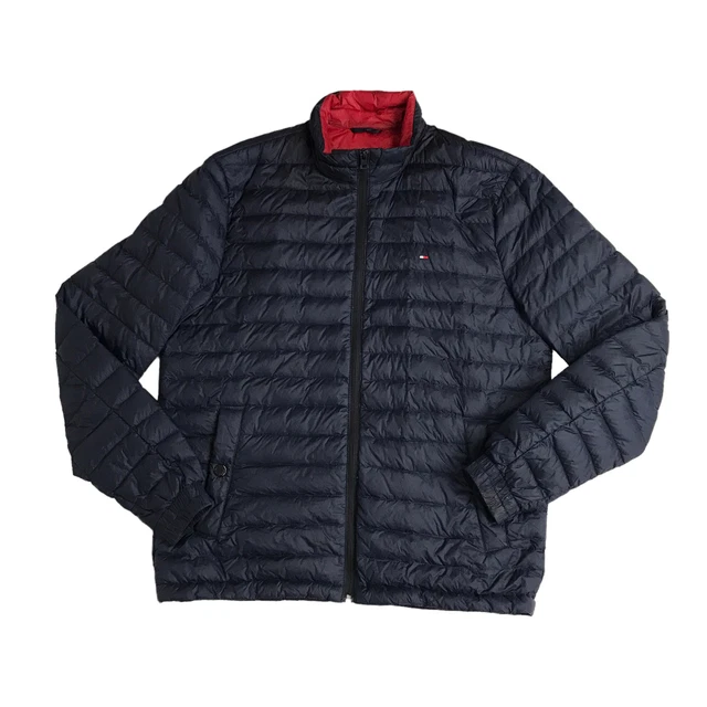 Cappotto Tommy Hilfiger Piumino Cappotto Uomo Navy Taglia Media Imbottito Leggero