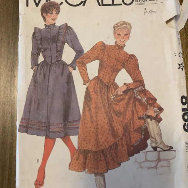 Vintage 1982 Women’s Folk Dress McCall’s Pattern Size 10
