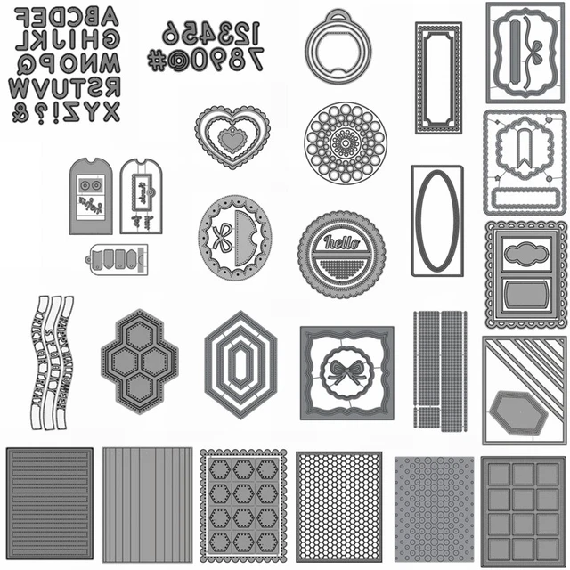 ALBUM FRAMES BACKDROP Metal Cutting Dies Scrapbooking Embossing DIY ...