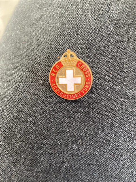 World War Two Home Front Red Cross Agriculture Fund Enamel Brooch Badge