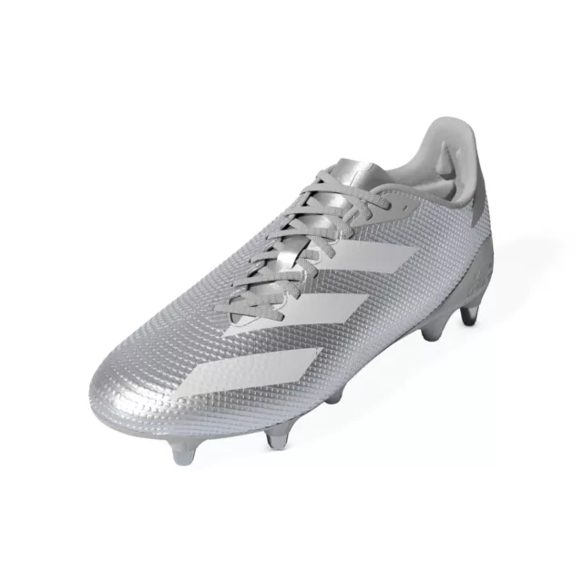 Adidas Unisex Adizero RS7 (SG) Rugby Boots / Silver White / RRP £170