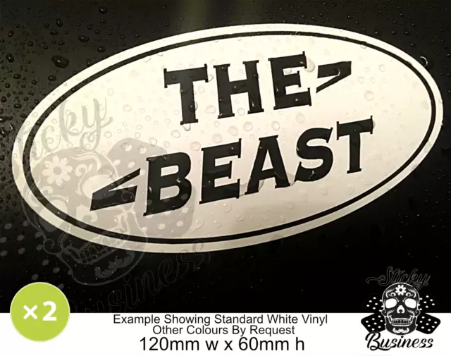 THE BEAST Landrover Car stickers x2 JEEP one life DEFENDER 4x4 off road COLOURS