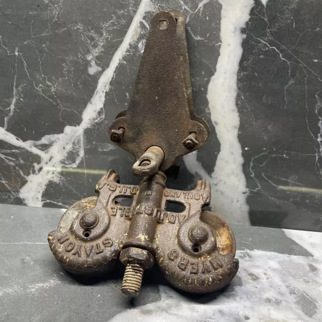 antique myers Staton barn door rollers architectural salvage