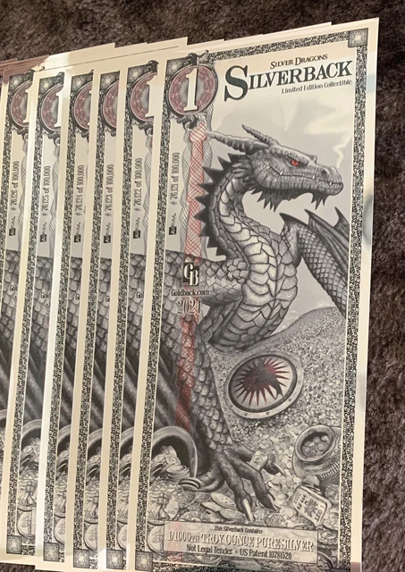 20 SILVER DRAGON Silverback Consecutive #’s Limited Edition Collectible ...