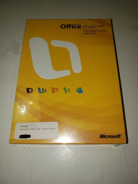 Microsoft Office MAC 2008 Home and Student Edition brand new factory sealed
