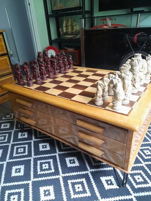 PLAN CHEST ARCHITECTS drawers.With Reynard Fox Chess Set £150.00 ...