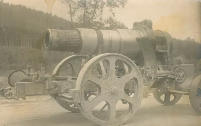 Verladenes Rohr 30,5cm Mörser mit Einsatzorten -  K.u.K Truppen Rumänien 1917