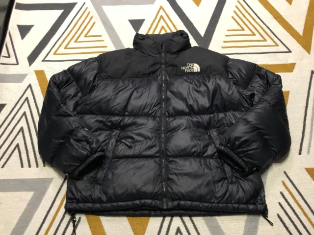 Vintage The North Face 1996 Retro Nuptse 700 Puffer Jacket Size XL Black Winter