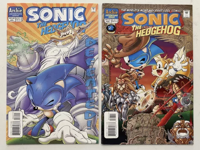 Sonic the Hedgehog #66 & #67 (1999; Archie Comics Sega) 2 Book Lot F+ VF-