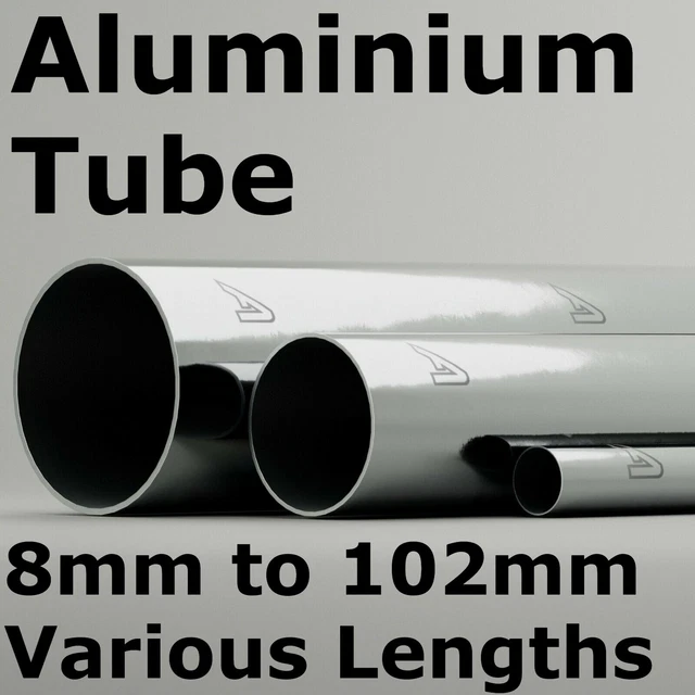 ALUMINIUM ROUND TUBE Pipe Many Sizes Lengths Aluminum Alloy 1, 2, 3