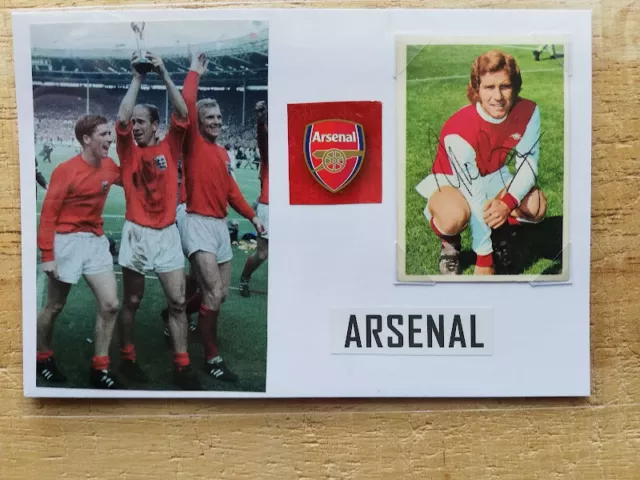 Alan Ball Arsenal England World Cup Legend Hand-Signed Autograph Card (3)