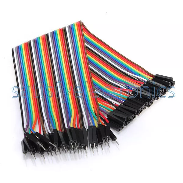 40PCS Dupont wire jumpercables 20cm 2.54MM male to female 1P-1P For Arduino