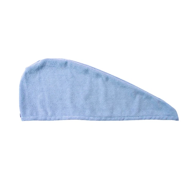 Toallas de secado del cabello de microfibra secado rápido envoltura del cabello toalla para el cabello (azul)