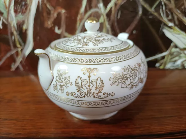 WEDGWOOD England GOLD COLUMBIA - edle Zuckerdose mit Deckel 2