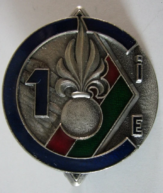 Insigne Légion étrangère 4° REI / 2° Compagnie - Porté, Algérie, Années 50-60 (émail Abîmé)