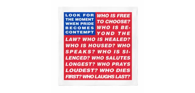 Barbara Kruger x Artists Band Together 'Untitled (Flag)', Bandana, Ltd Ed, 2020