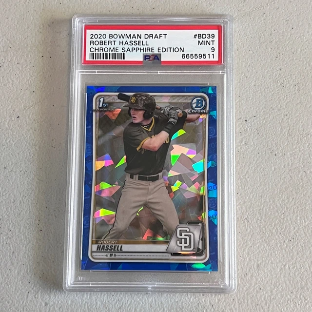 2020 BOWMAN ROBERT Hassell BD-39 SAPPHIRE BASEBALL CARD