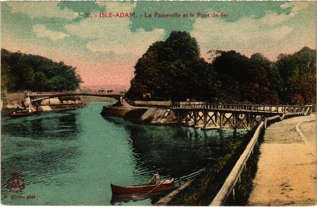 CPA L'Isle Adam La Passerelle et le Pont de fer (1319634)