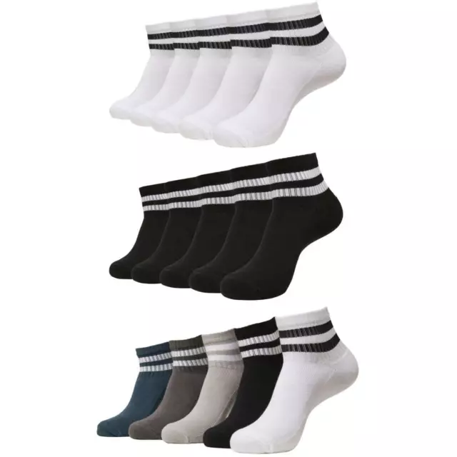 Urban Classics Sporty Half Cuff Logo Socks 5-Pack Socken Knöchelsocken Strümpfe