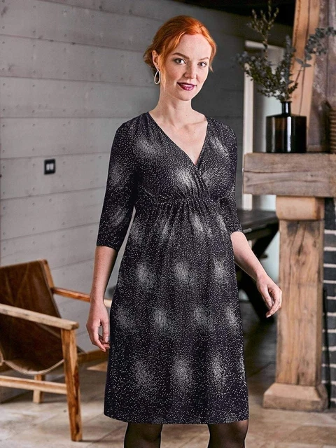 ABITO MATERNITÀ JOJO MAMAN BEBE SHIMMER TWIST NUOVO CON ETICHETTE taglia large