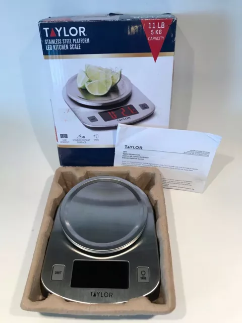 Taylor Stainless Steel Platform LED Kitchen Scale 38979