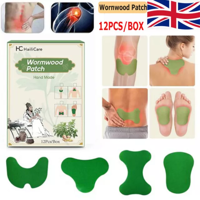 Wormwood Relief Patches DEEP HEAT PLASTERS Pads Muscle Back Aches Herbal Remedy