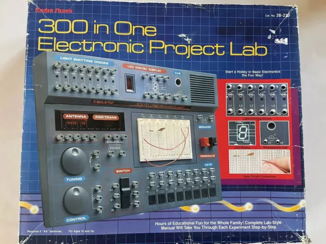 RADIO SHACK Science Fair Electronic Project Lab 300 in One Kit - 28-270 Open Box