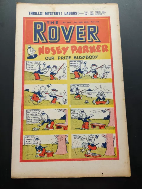 Rover Comic No 1101 January 20th 1945, DC Thomson, FREE UK POSTAGE