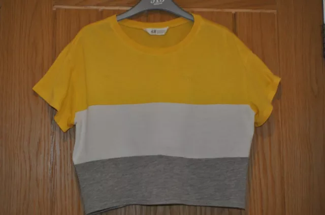 H&M Girls Cropped T-Shirt Top - Age 10-12 Years