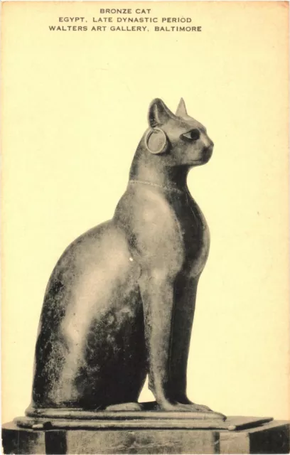 BRONZE CAT, EGYPT, Late Dynastic Period, Walters Art Gallery, Baltimore ...