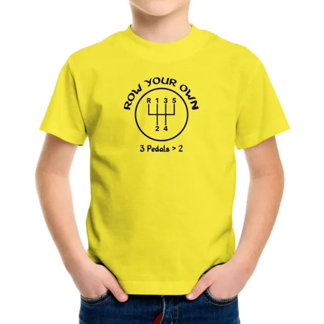5 Speed Manual Toddler Kids Youth T-shirt gift Printed Quotes Row your own gear