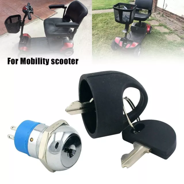 Repuesto Mobility Scooter Repuesto Arranque / Apagado Interruptor de encendido 2Key For Pride