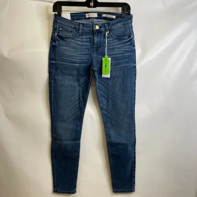 GUESS Low-Rise Power Skinny-Leg Jeans Women's Size 27x29 Mystic Blue