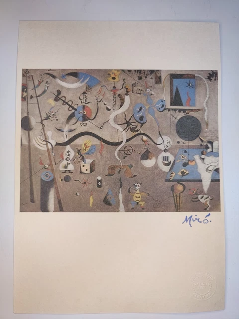 Joan Miro Vintage Print  Exibition Poster Signed Pop Art Wall Art