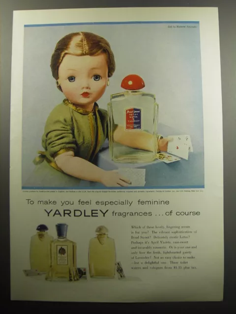 1957 Yardley Perfume Advertisement - Doll by Madame Alexander