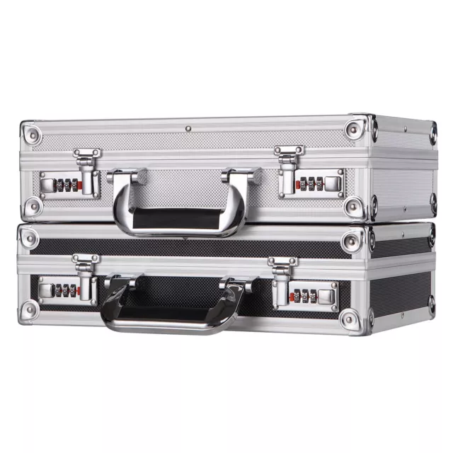 Aluminium Hard Case DIY Pre-Scored Foam Mens Business Briefcase Home Storage Box