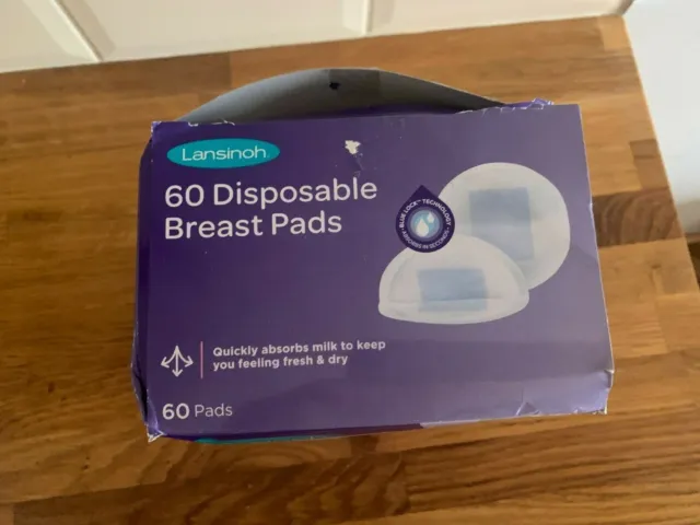 NEW - Lansinoh 60 Disposable Breast Pads 3